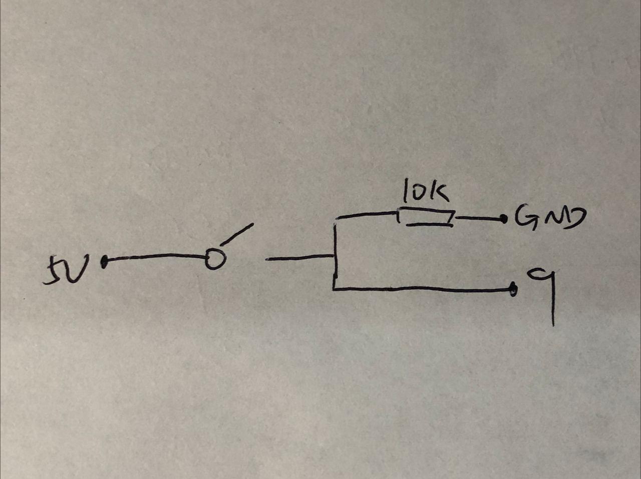 外部下拉电路简图